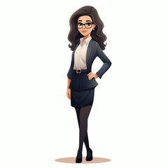 Fototapeta premium Professional female employee in forest setting