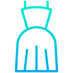 Outline Gradient Ball gown icon