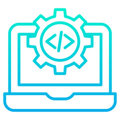 Outline gradient Laptop development icon