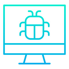 Outline gradient Monitor Bug icon
