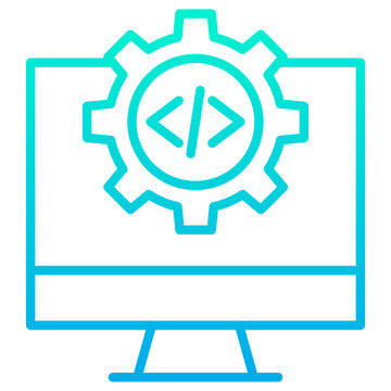 Outline gradient Code development icon