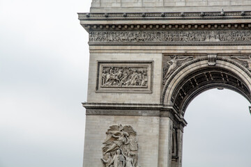 Fototapeta na wymiar close-up of the Arc de Triomphe in Paris