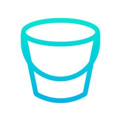 Outline Gradient Bucket icon
