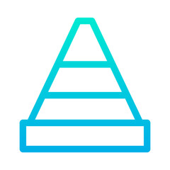 Outline Gradient Cone icon
