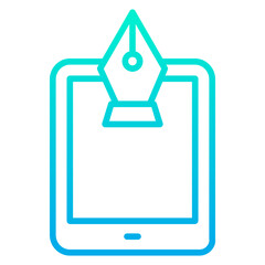 Outline Gradient tablet device icon