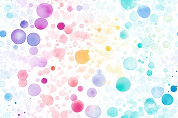 Rainbow circle watercolor seamless pattern for background.