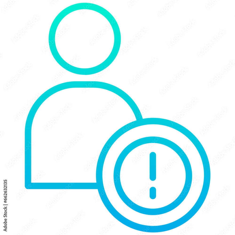 Poster outline gradient profile info icon