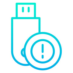 Outline Gradient Pendrive info icon