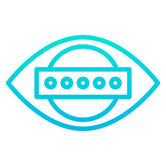 Outline Gradient View Password icon