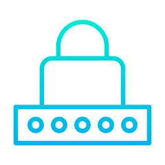 Outline Gradient Lock Password icon