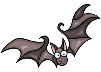 Funny bat isolated on white