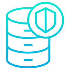 Outline Gradient Database Shield icon