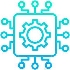 Outline Gradient Technology Setting icon