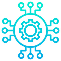 Outline Gradient contrast icon