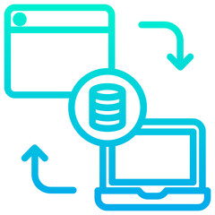 Outline Gradient Data Transforming icon