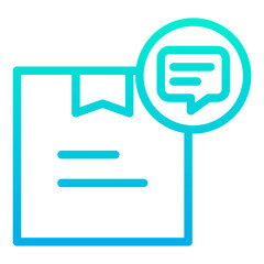 Outline Gradient Real Estate Chat icon