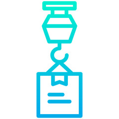 Outline Gradient Cargo hook icon