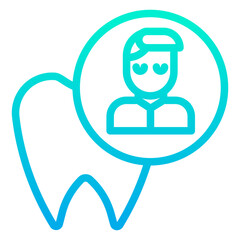 Outline Gradient Dentist icon