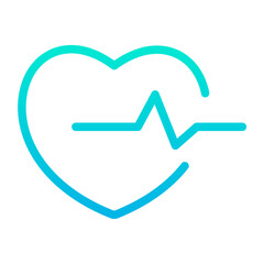 Outline Gradient Heart arrow icon