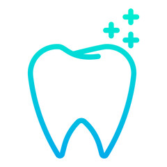 Outline Gradient Teeth icon
