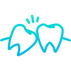 Outline Gradient Dental Wisdom icon