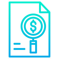 Outline Gradient Dollar Search Page icon