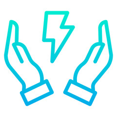 Obraz premium Outline Gradient Save Energy icon