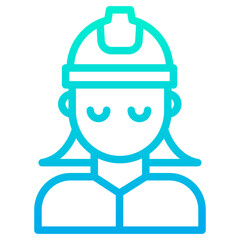 Outline Gradient Woman icon
