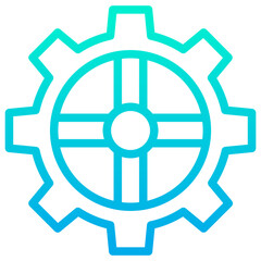 Obraz premium Outline Gradient Gear icon