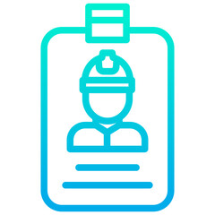 Outline Gradient Id Card icon