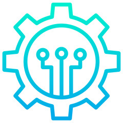 Outline Gradient Mechanism icon