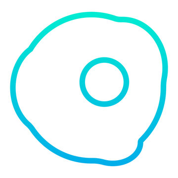 recommend clip art: Outline Gradient Egg omelet icon
