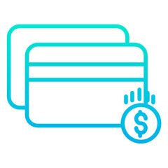 Outline Gradient Card icon