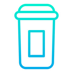 Outline Gradient Takeaway drink icon