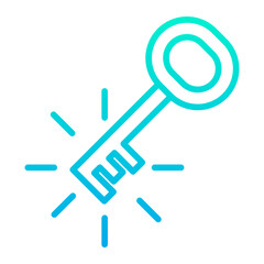 Outline Gradient Heart Key icon