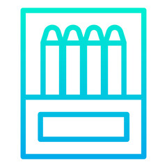 Outline Gradient Crayons icon