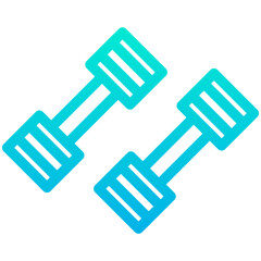 Outline Gradient Dumbbells icon