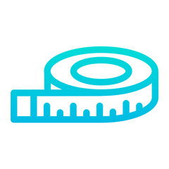 Outline Gradient Measure tape icon