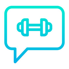 Outline Gradient Love Message icon