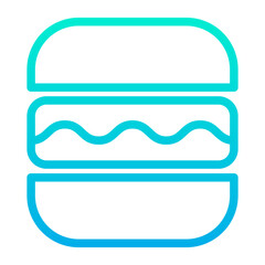 Obraz premium Outline Gradient Burger icon