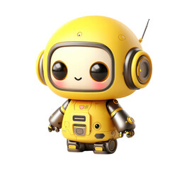 Cute yellow robot