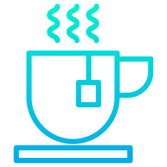 Outline Gradient Tea Cup icon