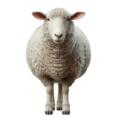 Obraz premium White sheep with thick wool