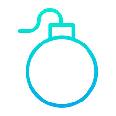 Outline Gradient Skull Bomb icon