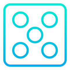 Outline Gradient Dice icon