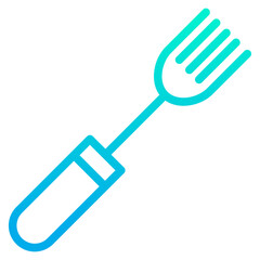 Outline Gradient Fork icon
