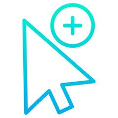 Outline Gradient Add cursor icon