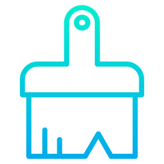 Obraz premium Outline Gradient tooth Brush icon