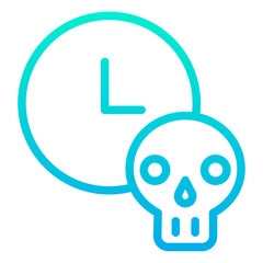 Outline Gradient Clock icon