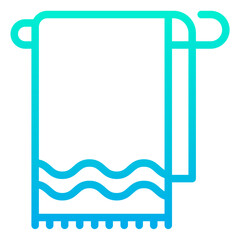 Outline Gradient Towel icon